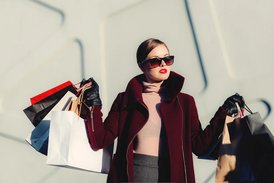 Real second-hand clothes on a rack